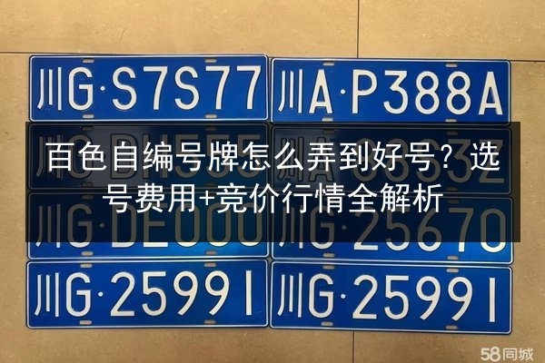 百色自编号牌怎么弄到好号？选号费用+竞价行情全解析 第2张