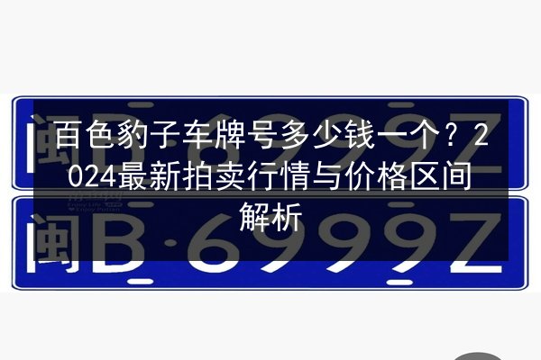百色豹子车牌号多少钱一个？2024最新拍卖行情与价格区间解析 第3张