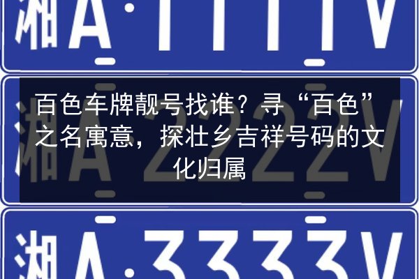百色车牌靓号找谁？寻“百色”之名寓意，探壮乡吉祥号码的文化归属 第3张