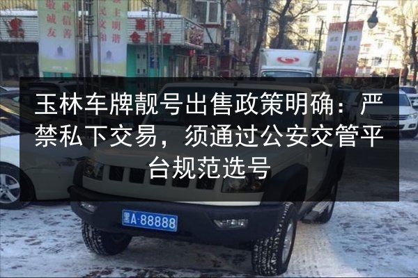 玉林车牌靓号出售政策明确：严禁私下交易，须通过公安交管平台规范选号 第3张