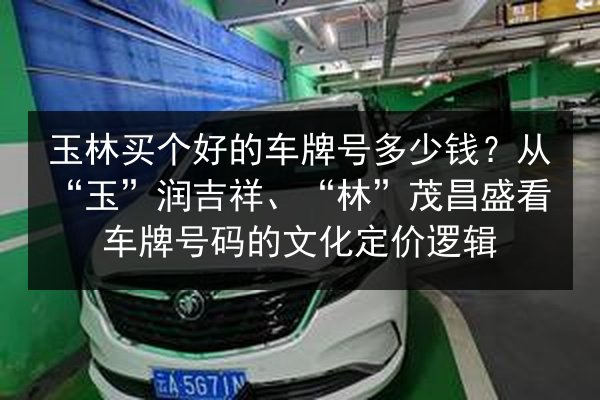玉林买个好的车牌号多少钱?从“玉”润吉祥、“林”茂昌盛看车牌号码的文化定价逻辑 第2张 玉林买个好的车牌号多少钱?从“玉”润吉祥、“林”茂昌盛看车牌号码的文化定价逻辑 第2张