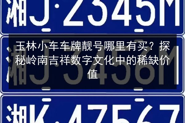 玉林小车车牌靓号哪里有买?探秘岭南吉祥数字文化中的稀缺价值 第2张 玉林小车车牌靓号哪里有买?探秘岭南吉祥数字文化中的稀缺价值 第2张