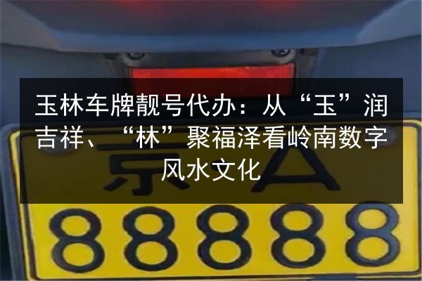 玉林车牌靓号代办:从“玉”润吉祥、“林”聚福泽看岭南数字风水文化 第1张 玉林车牌靓号代办:从“玉”润吉祥、“林”聚福泽看岭南数字风水文化 第1张