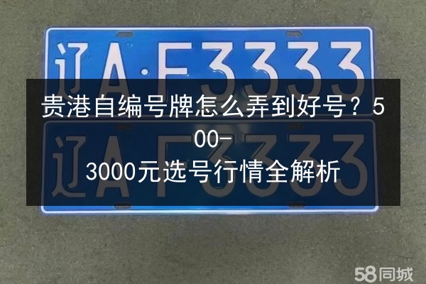 贵港自编号牌怎么弄到好号？500-3000元选号行情全解析 第3张