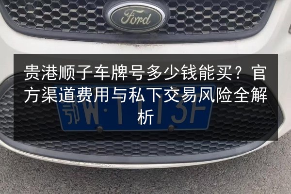 贵港顺子车牌号多少钱能买？官方渠道费用与私下交易风险全解析 第1张