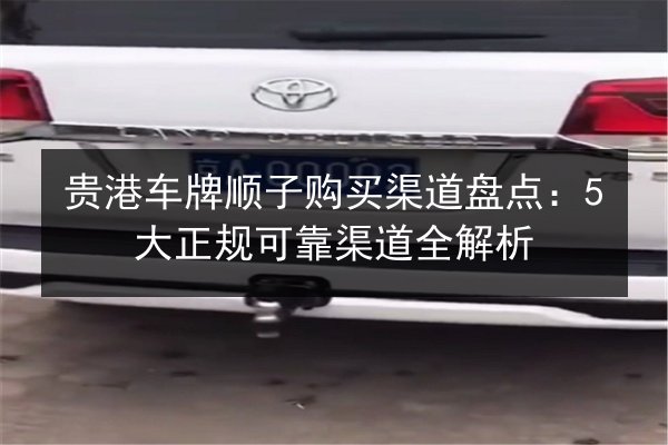 贵港车牌顺子购买渠道盘点:5大正规可靠渠道全解析 第2张 贵港车牌顺子购买渠道盘点:5大正规可靠渠道全解析 第2张
