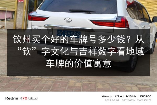 钦州买个好的车牌号多少钱?从“钦”字文化与吉祥数字看地域车牌的价值寓意 第2张 钦州买个好的车牌号多少钱?从“钦”字文化与吉祥数字看地域车牌的价值寓意 第2张