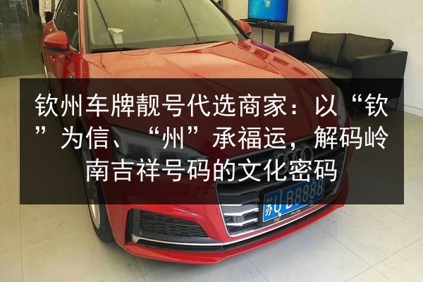 钦州车牌靓号代选商家:以“钦”为信、“州”承福运,解码岭南吉祥号码的文化密码 第2张 钦州车牌靓号代选商家:以“钦”为信、“州”承福运,解码岭南吉祥号码的文化密码 第2张