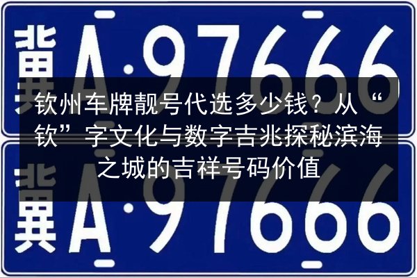 钦州车牌靓号代选多少钱?从“钦”字文化与数字吉兆探秘滨海之城的吉祥号码价值 第3张 钦州车牌靓号代选多少钱?从“钦”字文化与数字吉兆探秘滨海之城的吉祥号码价值 第3张