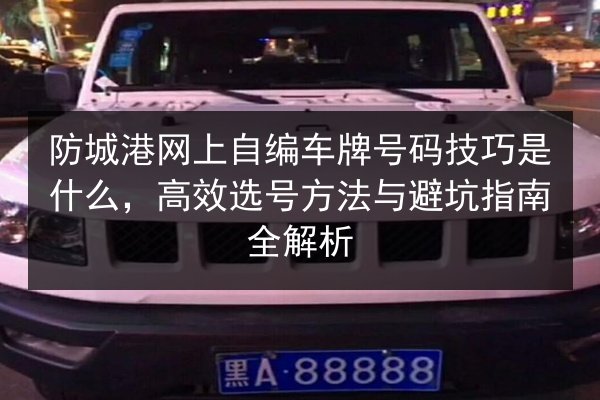 防城港网上自编车牌号码技巧是什么，高效选号方法与避坑指南全解析 第2张