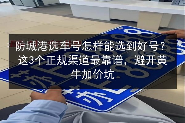 防城港选车号怎样能选到好号？这3个正规渠道最靠谱，避开黄牛加价坑 第3张