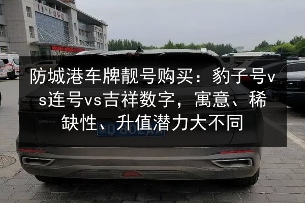 防城港车牌靓号购买:豹子号vs连号vs吉祥数字,寓意、稀缺性、升值潜力大不同 第2张 防城港车牌靓号购买:豹子号vs连号vs吉祥数字,寓意、稀缺性、升值潜力大不同 第2张