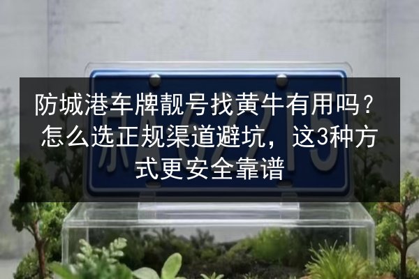 防城港车牌靓号找黄牛有用吗？怎么选正规渠道避坑，这3种方式更安全靠谱 第3张