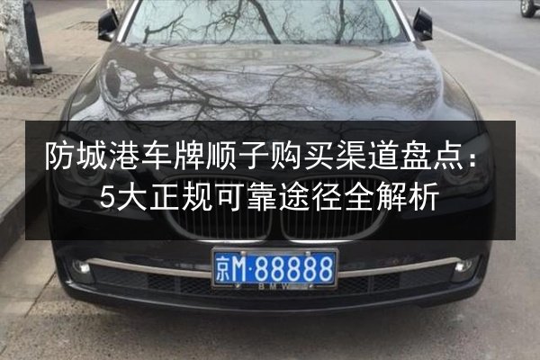 防城港车牌顺子购买渠道盘点:5大正规可靠途径全解析 第2张 防城港车牌顺子购买渠道盘点:5大正规可靠途径全解析 第2张