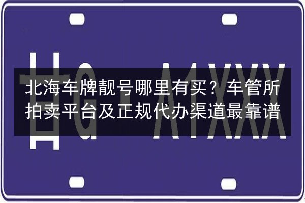 北海车牌靓号哪里有买?车管所拍卖平台及正规代办渠道最靠谱 第3张 北海车牌靓号哪里有买?车管所拍卖平台及正规代办渠道最靠谱 第3张