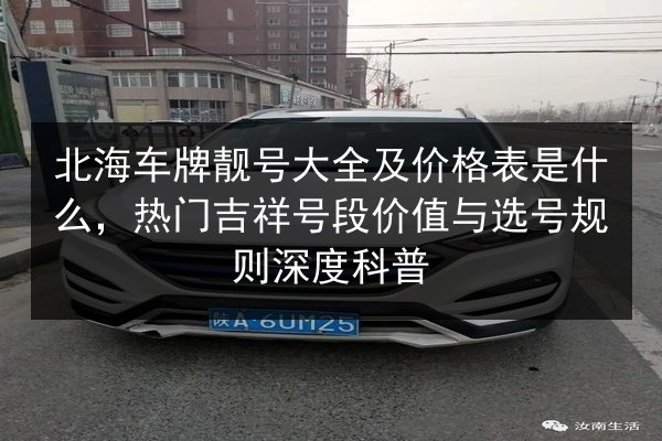北海车牌靓号大全及价格表是什么，热门吉祥号段价值与选号规则深度科普 第2张