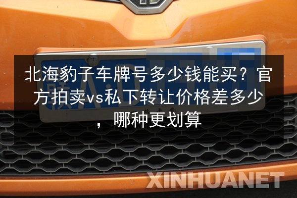 北海豹子车牌号多少钱能买?官方拍卖vs私下转让价格差多少,哪种更划算 第3张 北海豹子车牌号多少钱能买?官方拍卖vs私下转让价格差多少,哪种更划算 第3张