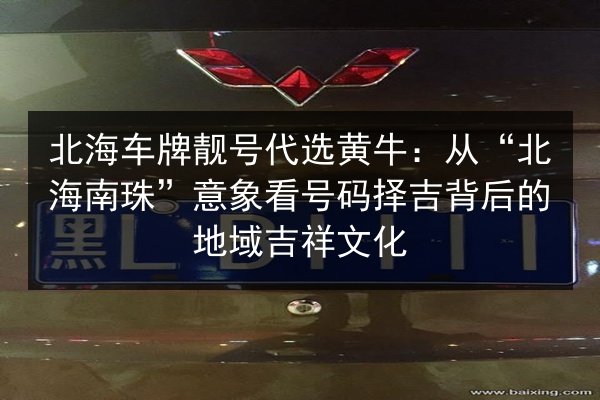 北海车牌靓号代选黄牛：从“北海南珠”意象看号码择吉背后的地域吉祥文化 第2张
