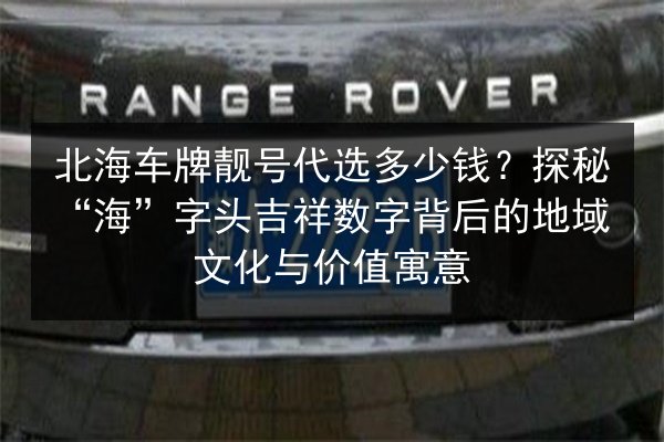 北海车牌靓号代选多少钱？探秘“海”字头吉祥数字背后的地域文化与价值寓意 第3张
