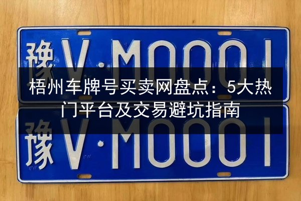 梧州车牌号买卖网盘点：5大热门平台及交易避坑指南 第2张