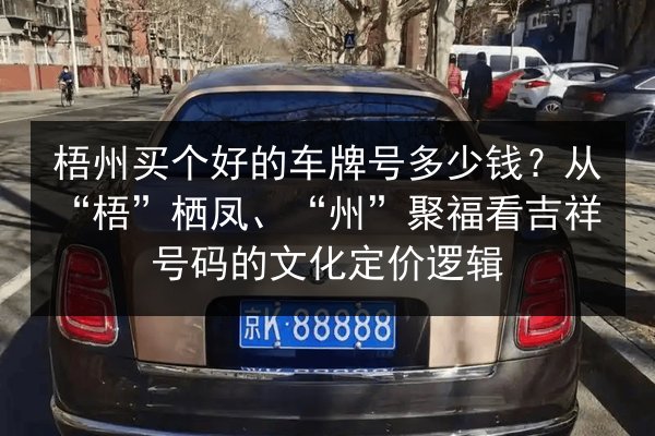 梧州买个好的车牌号多少钱?从“梧”栖凤、“州”聚福看吉祥号码的文化定价逻辑 第2张 梧州买个好的车牌号多少钱?从“梧”栖凤、“州”聚福看吉祥号码的文化定价逻辑 第2张