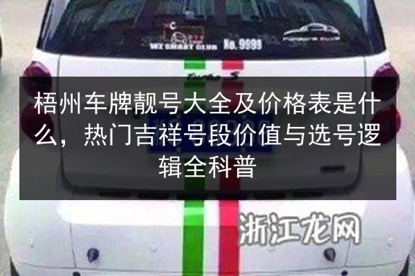 梧州车牌靓号大全及价格表是什么,热门吉祥号段价值与选号逻辑全科普 第2张 梧州车牌靓号大全及价格表是什么,热门吉祥号段价值与选号逻辑全科普 第2张
