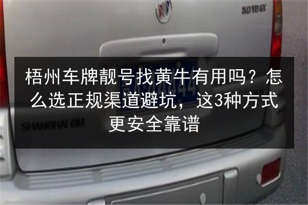 梧州车牌靓号找黄牛有用吗?怎么选正规渠道避坑,这3种方式更安全靠谱 第2张 梧州车牌靓号找黄牛有用吗?怎么选正规渠道避坑,这3种方式更安全靠谱 第2张