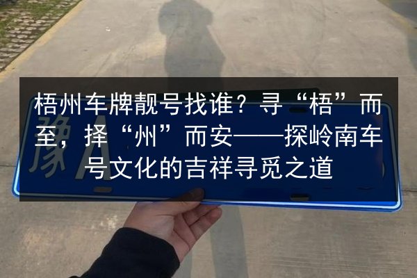 梧州车牌靓号找谁?寻“梧”而至,择“州”而安——探岭南车号文化的吉祥寻觅之道 第3张 梧州车牌靓号找谁?寻“梧”而至,择“州”而安——探岭南车号文化的吉祥寻觅之道 第3张
