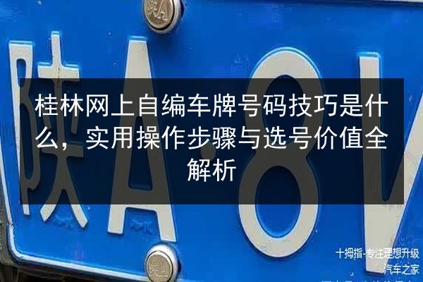 桂林网上自编车牌号码技巧是什么,实用操作步骤与选号价值全解析 第2张 桂林网上自编车牌号码技巧是什么,实用操作步骤与选号价值全解析 第2张