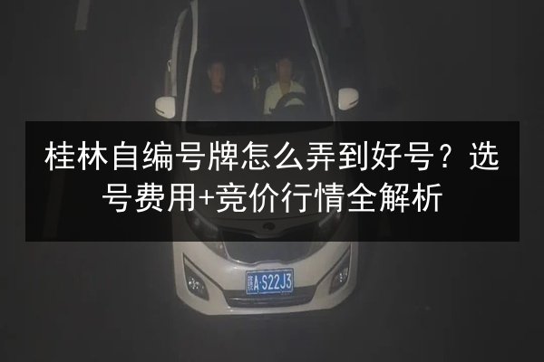 桂林自编号牌怎么弄到好号？选号费用+竞价行情全解析 第2张
