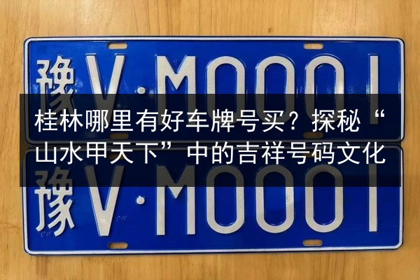 桂林哪里有好车牌号买？探秘“山水甲天下”中的吉祥号码文化 第2张