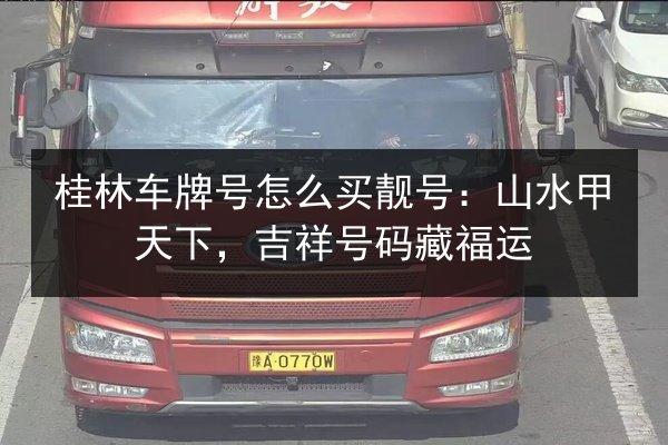 桂林车牌号怎么买靓号：山水甲天下，吉祥号码藏福运 第3张