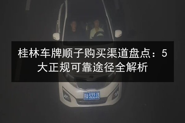桂林车牌顺子购买渠道盘点：5大正规可靠途径全解析 第3张