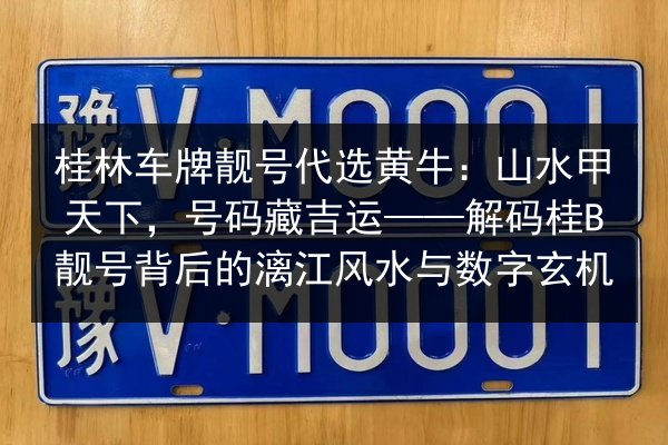桂林车牌靓号代选黄牛：山水甲天下，号码藏吉运——解码桂B靓号背后的漓江风水与数字玄机 第1张