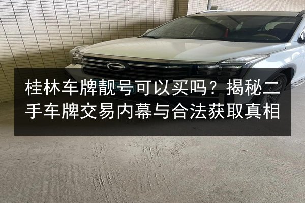 桂林车牌靓号可以买吗？揭秘二手车牌交易内幕与合法获取真相 第2张