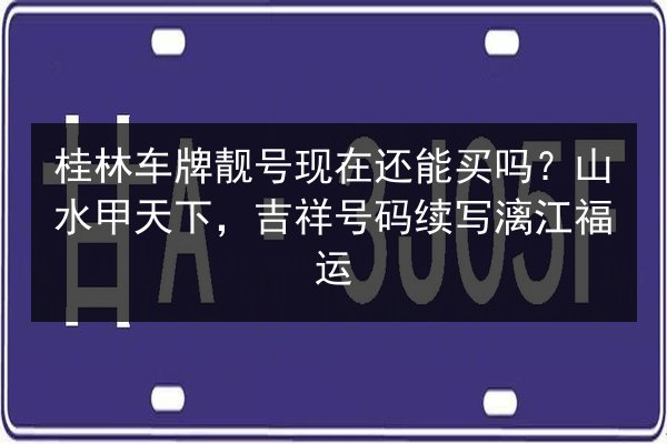 桂林车牌靓号现在还能买吗?山水甲天下,吉祥号码续写漓江福运 第1张 桂林车牌靓号现在还能买吗?山水甲天下,吉祥号码续写漓江福运 第1张