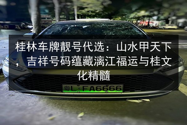 桂林车牌靓号代选：山水甲天下，吉祥号码蕴藏漓江福运与桂文化精髓 第2张