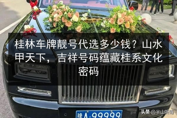 桂林车牌靓号代选多少钱？山水甲天下，吉祥号码蕴藏桂系文化密码 第2张