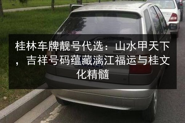 桂林车牌靓号代选：山水甲天下，吉祥号码蕴藏漓江福运与桂文化精髓 第3张