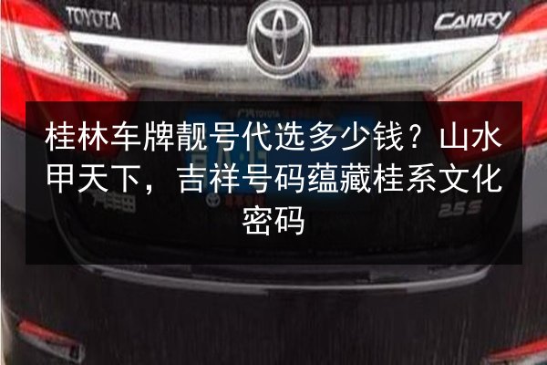 桂林车牌靓号代选多少钱？山水甲天下，吉祥号码蕴藏桂系文化密码 第3张