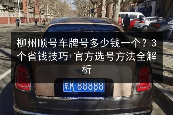 柳州顺号车牌号多少钱一个？3个省钱技巧+官方选号方法全解析 第2张