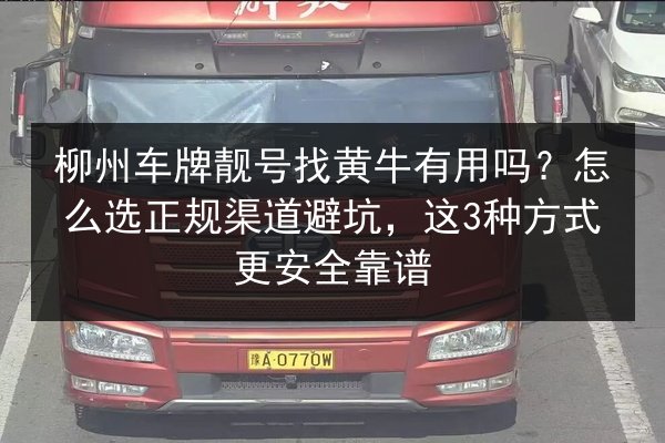 柳州车牌靓号找黄牛有用吗？怎么选正规渠道避坑，这3种方式更安全靠谱 第3张