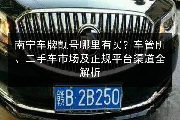 南宁车牌靓号哪里有买？车管所、二手车市场及正规平台渠道全解析 第2张