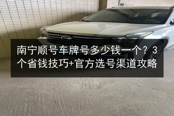 南宁顺号车牌号多少钱一个？3个省钱技巧+官方选号渠道攻略 第2张