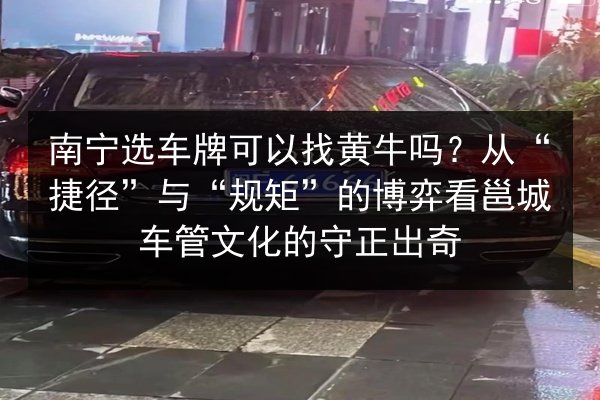 南宁选车牌可以找黄牛吗？从“捷径”与“规矩”的博弈看邕城车管文化的守正出奇 第3张