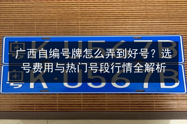广西自编号牌怎么弄到好号?选号费用与热门号段行情全解析 第2张 广西自编号牌怎么弄到好号?选号费用与热门号段行情全解析 第2张