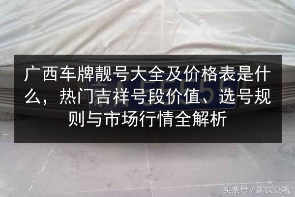 广西车牌靓号大全及价格表是什么，热门吉祥号段价值、选号规则与市场行情全解析 第2张