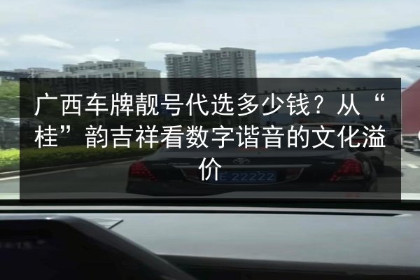 广西车牌靓号代选多少钱?从“桂”韵吉祥看数字谐音的文化溢价 第3张 广西车牌靓号代选多少钱?从“桂”韵吉祥看数字谐音的文化溢价 第3张