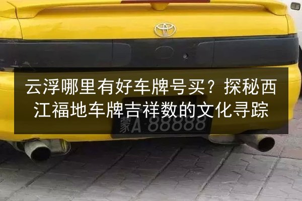 云浮哪里有好车牌号买？探秘西江福地车牌吉祥数的文化寻踪 第2张