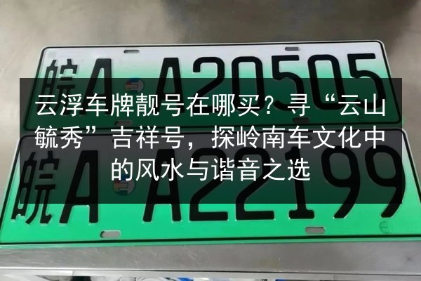 云浮车牌靓号在哪买?寻“云山毓秀”吉祥号,探岭南车文化中的风水与谐音之选 第2张 云浮车牌靓号在哪买?寻“云山毓秀”吉祥号,探岭南车文化中的风水与谐音之选 第2张